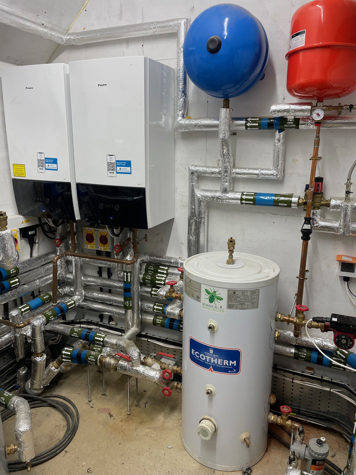 Integrated renewable systems plant room