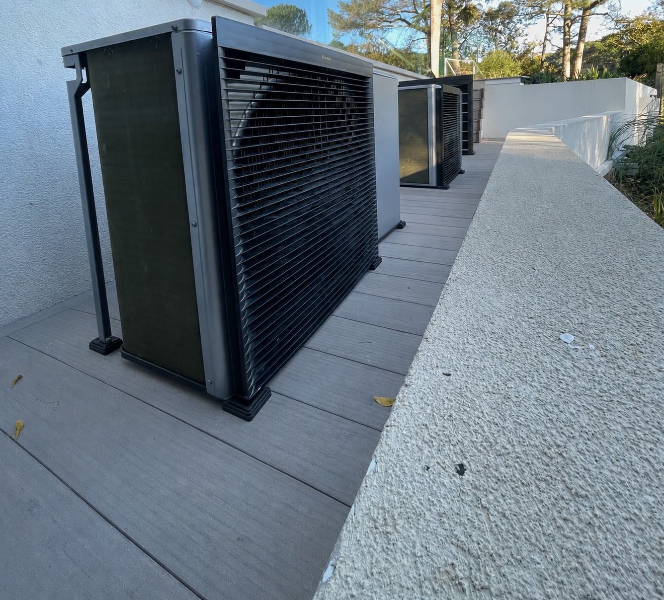 Air source heat pump installation